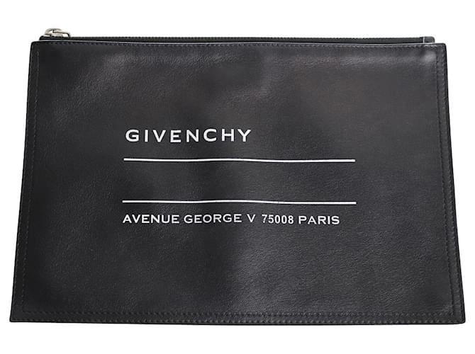 Pochette Adresse Givenchy en Cuir Noir  ref.1086474