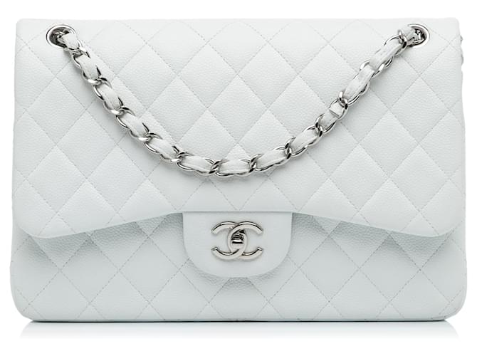 Chanel white jumbo sale