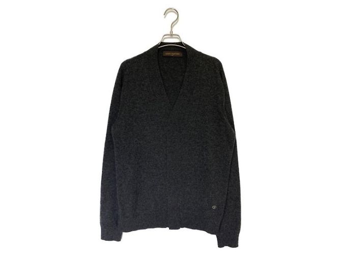 ***LOUIS VUITTON (Louis Vuitton)  V-AUSSCHNITT STRICK Grau