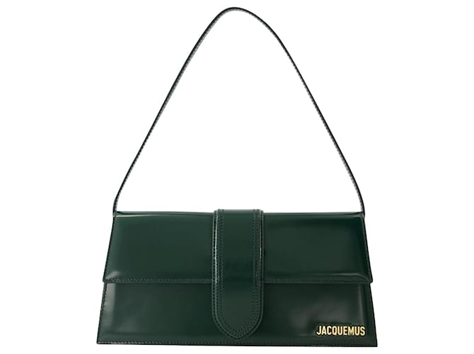 Le Bambino Long Bag - Jacquemus - Leather - Dark Green  ref.1086566