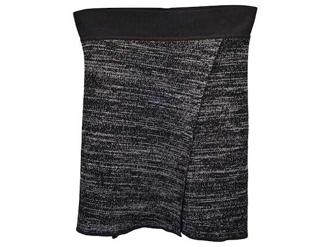 Isabel Marant Cashlin Knit Skirt Wrap Effect in Black Polyamide Nylon  ref.1086587