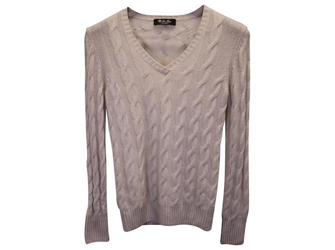 Loro Piana BaLoro Piana V-neck Sweater in Beige Cashmereby Cashmere Beige Shirt Wool  ref.1086592