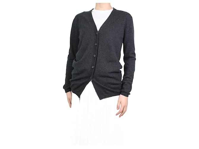 Autre Marque Grey button-up cashmere cardigan - size L  ref.1086606