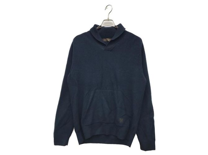 ***LOUIS VUITTON (Louis Vuitton)  shawl collar knit Navy blue