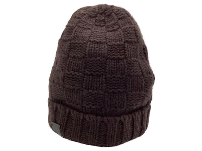 ***LOUIS VUITTON (Louis Vuitton)  knit hat Brown Cashmere  ref.1086628