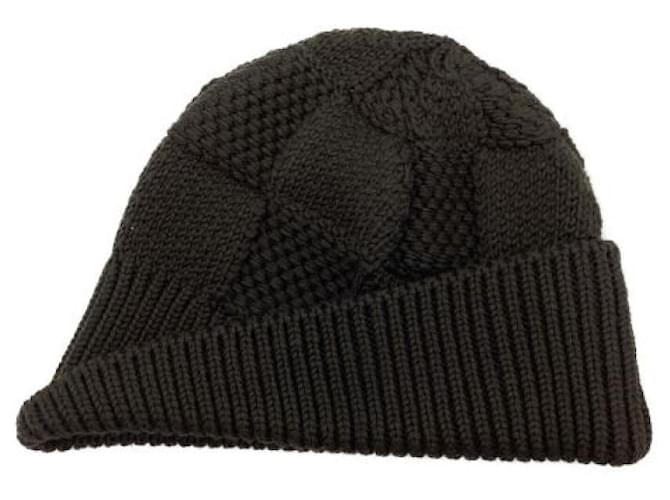 ***LOUIS VUITTON (Louis Vuitton)  cappello lavorato a maglia Marrone Lana  ref.1086636