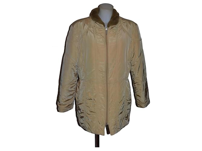 Trussardi Coat Beige Golden Synthetic  ref.1086639