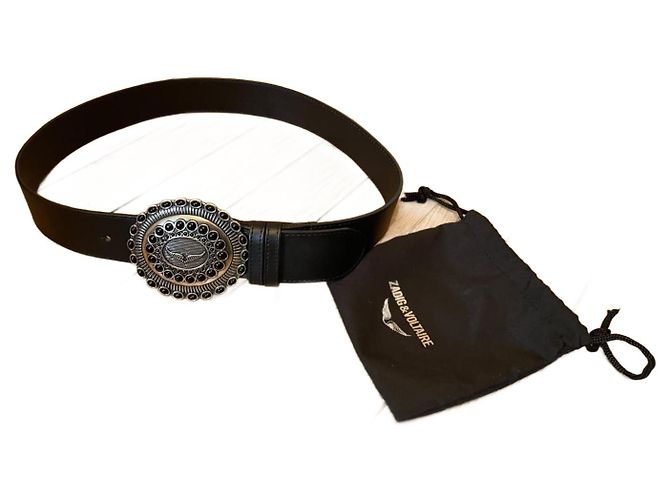 Zadig & Voltaire Black Leather Belt