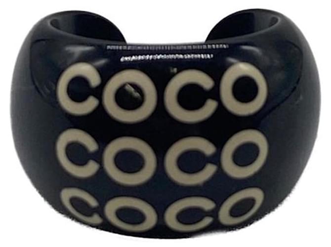 Coco Crush Anello Chanel Coco Nero Acrilico  ref.1086652