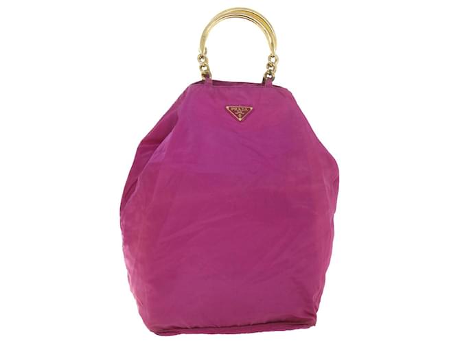 PRADA Hand Bag Nylon Pink Auth 54383  ref.1086682