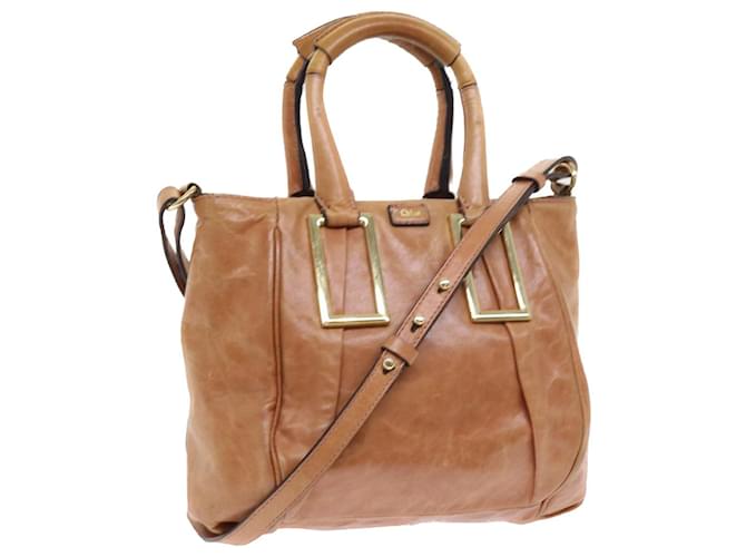 Chloé Chloe Etel Hand Bag Leather 2way Brown Auth bs8592  ref.1086732