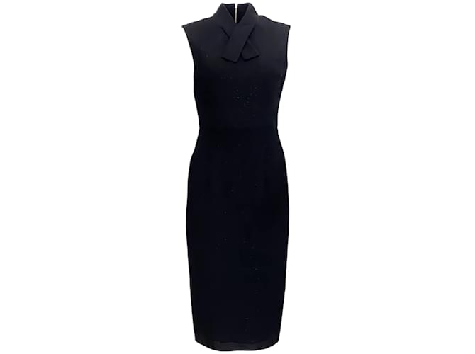 Autre Marque Alex Perry Black Shimmer Sleeveless Dress Polyester  ref.1086841