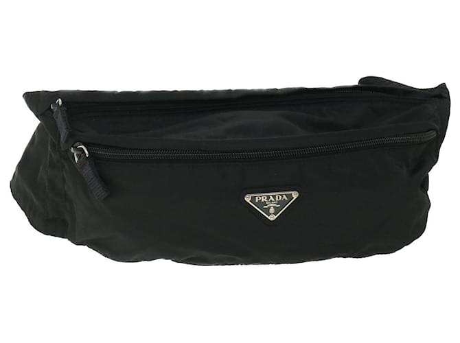 PRADA Waist bag Nylon Black Auth 54122