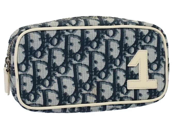 Christian Dior Trotter Canvas Pouch Navy Auth bs8561 Navy blue  ref.1086903