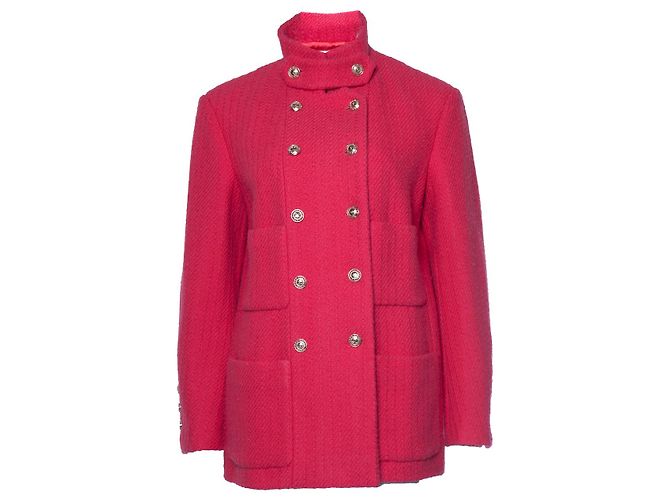 Chanel, Rosa Woll-Tweed-Blazer mit 4 Taschen Pink