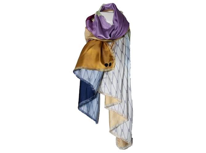 Autre Marque Odeeh, multicolor printed fence scarf Multiple colors Silk  ref.1087043