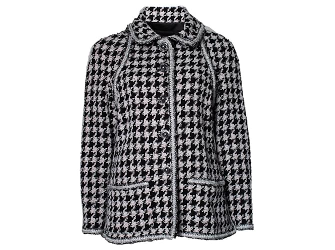 Autre Marque Chanel, Black and white houndstooth jacket  ref.1087048