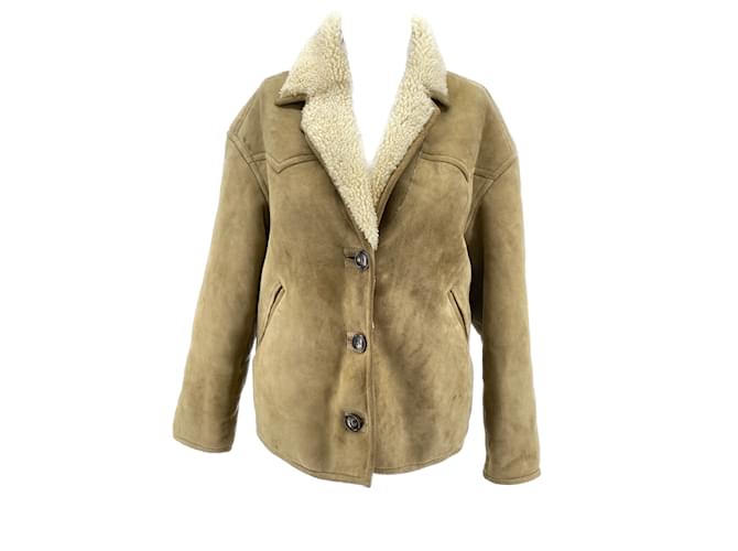 ISABEL MARANT ETOILE  Coats T.fr 36 Fur Beige  ref.1087112