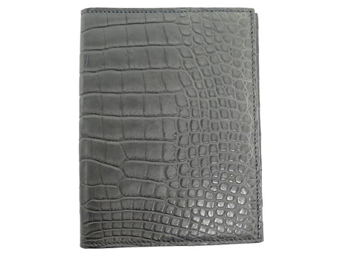 NEW LOUIS VUITTON AGENDA HOLDER NOTEBOOK HOLDER CROCODILE LEATHER COVER Grey Exotic leather  ref.1087692
