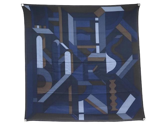 Hermès HERMES PERSPECTIVE CAVALIERE SQUARE SCARF 100 CASHMERE & SILK CHALE SCARF White  ref.1087695