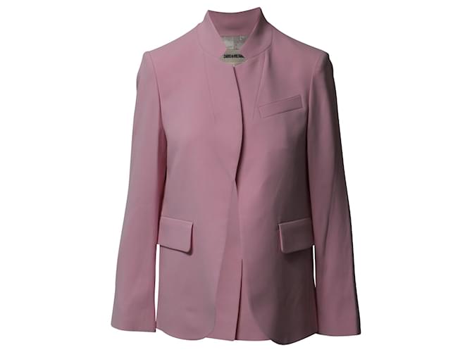 Zadig & Voltaire Very Crepe-Jacke aus rosa Acetat Pink Zellulosefaser  ref.1087709