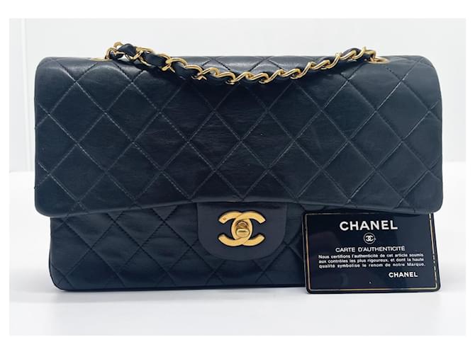 Sac chanel discount noir et doré