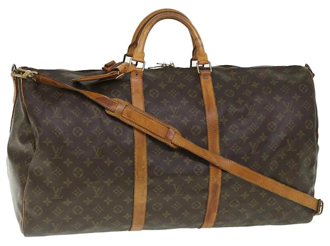 Louis Vuitton Keepall Bandouliere 60 Brown Cloth  ref.1087865