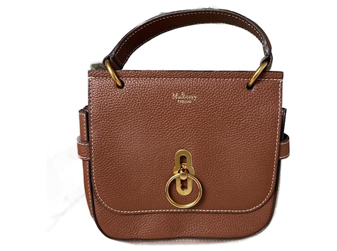 Mulberry Small Amberly Satchel Cuir Camel  ref.1087994