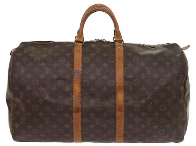 Louis Vuitton Keepall 55 Brown Cloth  ref.1088071