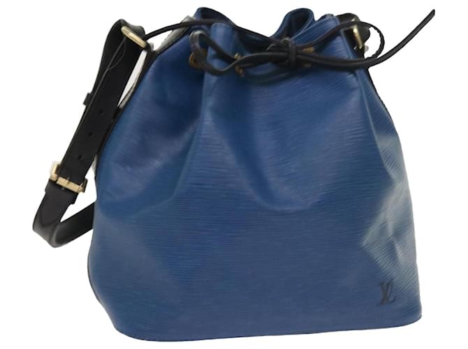 LOUIS VUITTON Epi Petit Noe Shoulder Bag Bicolor Black Blue M44152 auth 54171 Leather  ref.1088161
