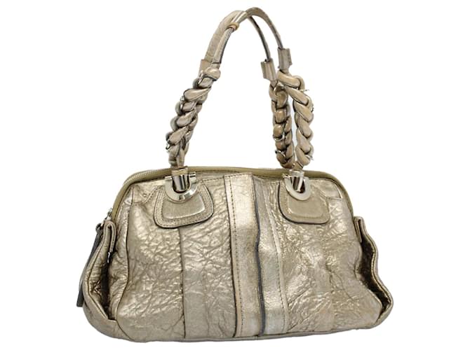 Chloé Chloe Shoulder Bag Leather Gold Tone Auth ar10282  ref.1088240