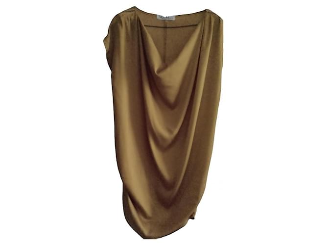 Max Mara Dresses Golden Silk  ref.1088326