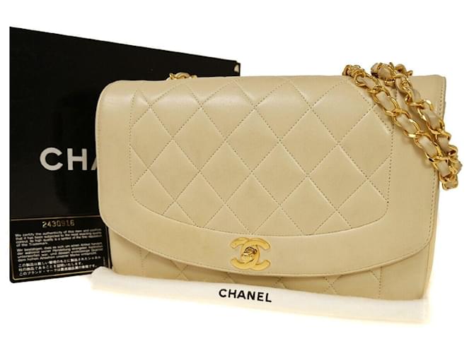 Chanel Diana Beige Leather  ref.1088336