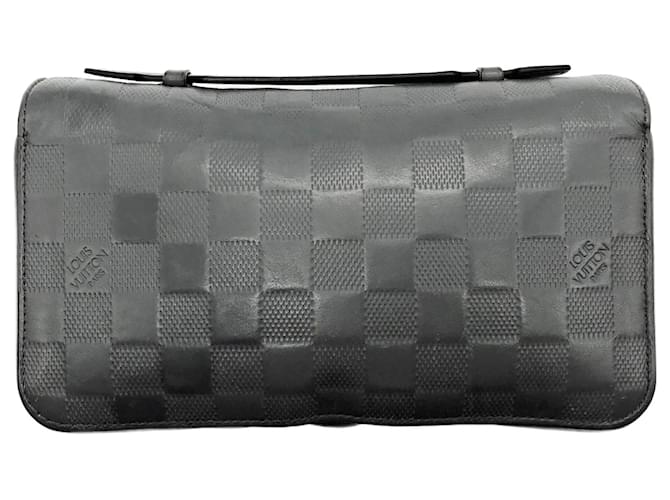 Louis Vuitton Zippy XL Grey Leather  ref.1088337