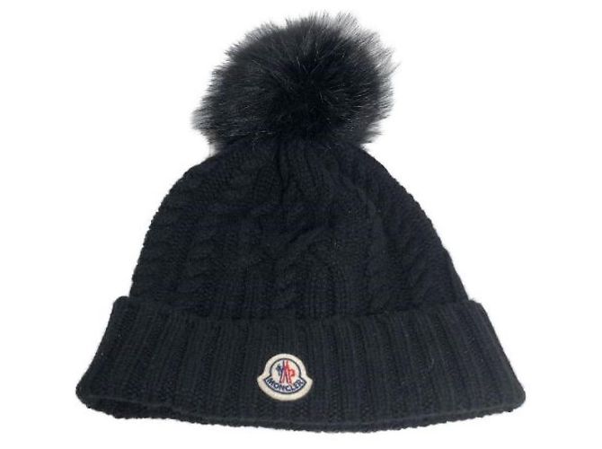 ***MONCLER (MONCLER)  berretto con pompon Nero