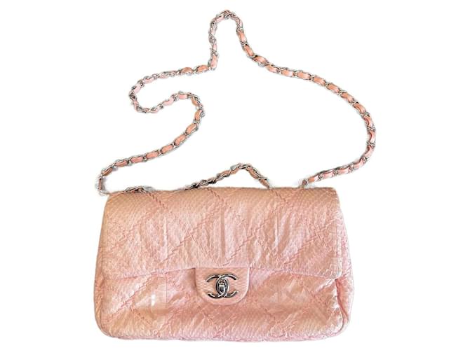 Sac Chanel Timeless Cuirs exotiques Rose  ref.1088376