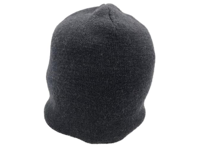Autre Marque ***:DIOR HOMME (DIOR HOMME)  Bee embroidery knit hat Grey Wool  ref.1088407