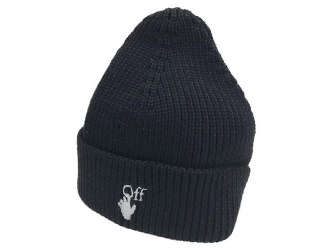 ***OFFWHITE (off white)  knit hat Black