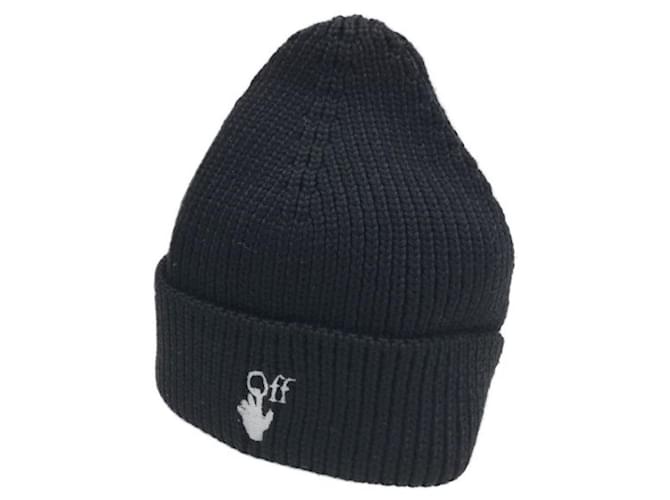***OFFWHITE (off white)  knit hat Black Polyester Wool  ref.1088428