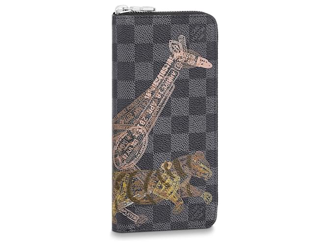 Louis Vuitton LV Zippy wallet vertical new Grey Cloth  ref.1088447