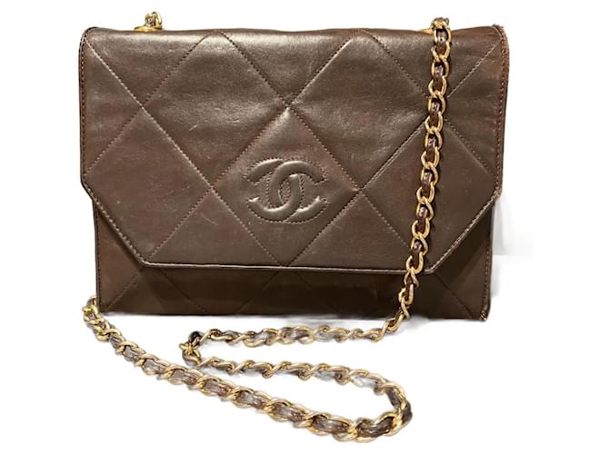 Chanel Handbags Brown Leather  ref.1088731