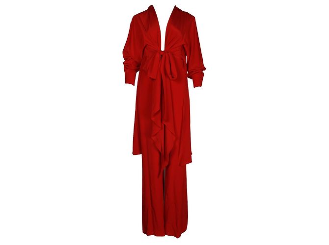 Autre Marque SILVIA TCHERASSI Red Heidy Jumpsuit