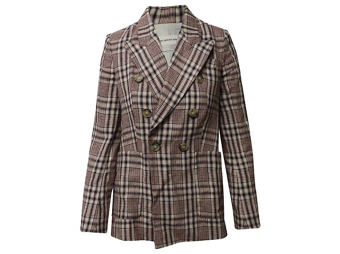 Isabel Marant Etoile gefütterter Brustblazer aus mehrfarbigem Leinen