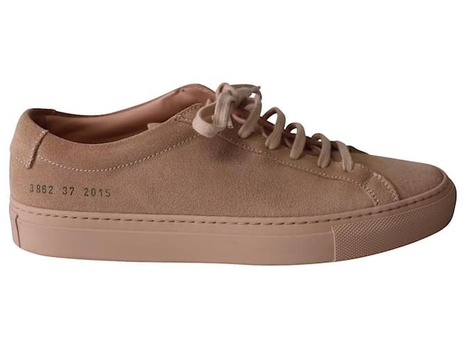 Autre Marque Common Projects Achilles Low Sneakers in Peach Suede Pink  ref.1088767