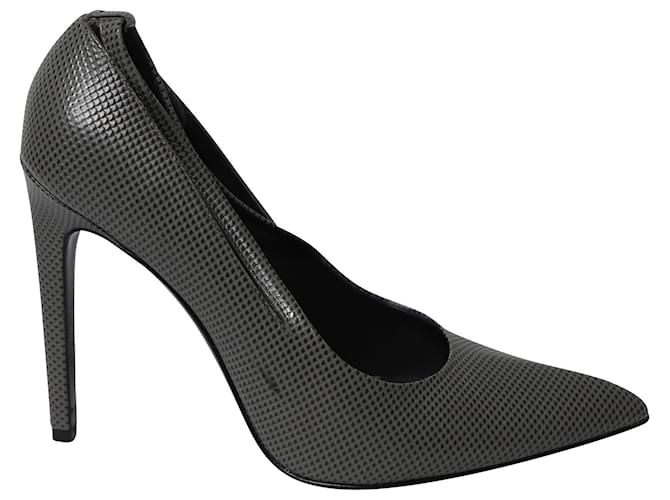 Alexander Wang Court Stiletto Heels in Grey Leather  ref.1088769