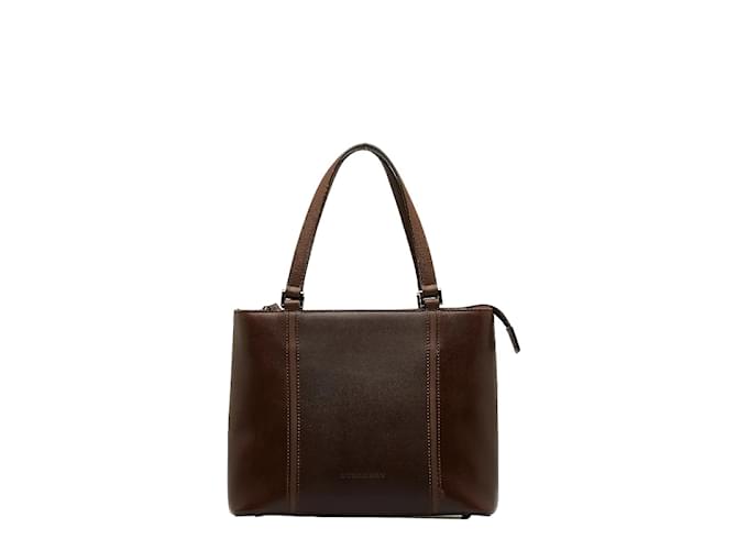 Burberry Leather Tote Bag Brown Pony-style calfskin  ref.1088798