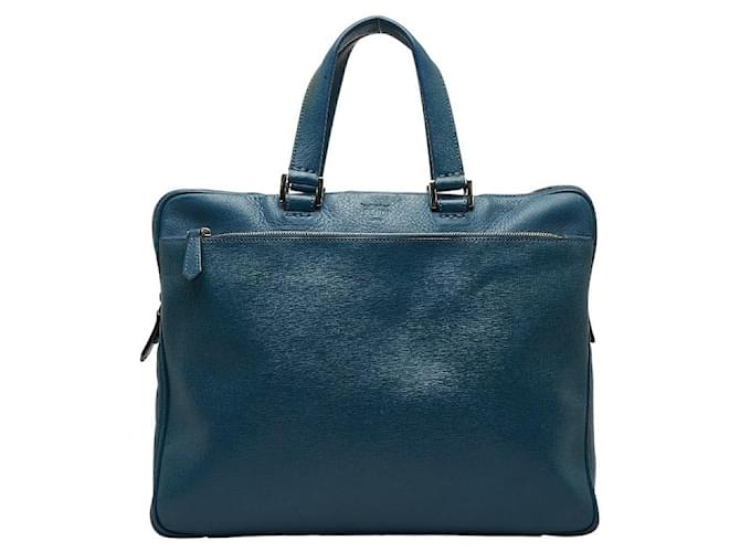 Fendi Leather Business Bag  7VA339 Blue  ref.1088821