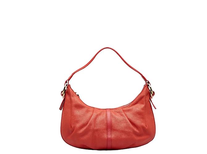 Bulgari Leather Baguette Bag Red  ref.1088833