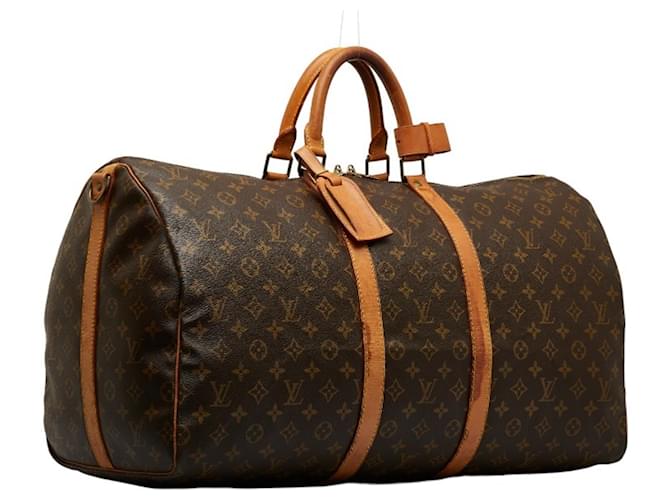 Louis Vuitton Keepall 55 Brown Cloth  ref.1088981