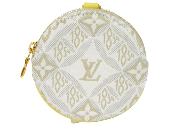 Louis Vuitton Porte Monnaie Rond Beige Tela  ref.1089120